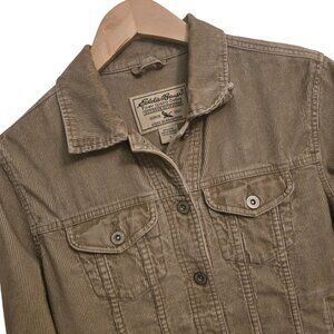 Eddie Bauer Corduroy Jacket Women’s Small Cotton Button Front Outdoor Trucker